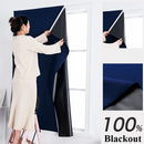 Convenient No Drilling 100% Blackout Short Curtains for Living Room Bedroom Bay Windows Blinds Easy Install Door Kitchen Decor