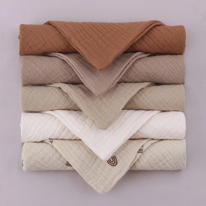 5PCS Soft Absorbent Gauze Cotton Baby Towels Wipe Face Cloths Towel Face Handkerchief Baby Bathing Feeding Washcloth