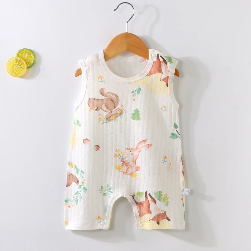 New 2025 Soft and Lightweight Cotton Baby Crawling Clothes for Boys Girls Aged 1-20 Months Children Romper Kids Homewear
