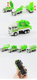 4Pcs/set Mini Inertial Pull Back Sanitation Car Plastic Vehicle Garbage Truck Model Educational Toy for Kids Boy Birthday Gifts