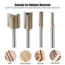 6mm Shank CNC Straight Bit Flush Trim Single Double Flute Router Bit Tungsten Carbide Milling Cutter Woodworking Tools