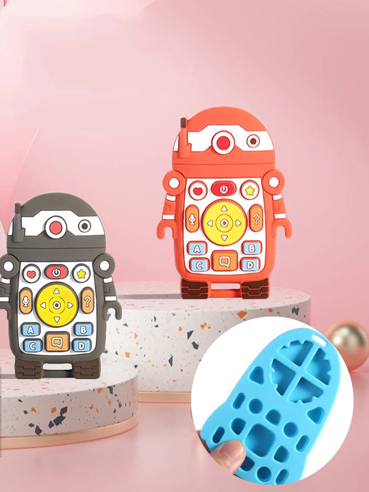 Baby Teething Toys Silicone Chew Teether Teethers for Babies Development Baby Rattle Newborn Infant Sensory Baby Toys 0-3-6-12 M