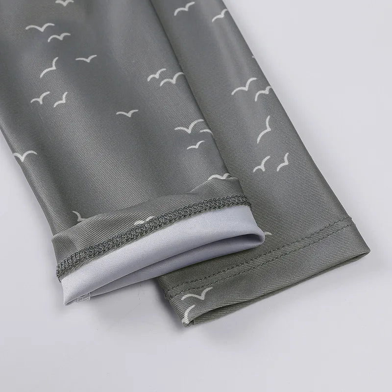 2025 Summer Baby Boys Swimsuit Long Sleeves One Piece Swimwear for Kids Toddler Cartoon UPF50+ Rash Guards Infant Bathing Sui