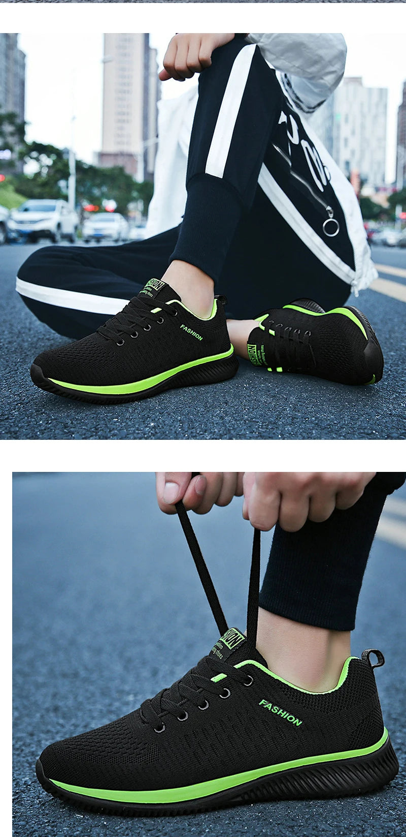 YRZL Sneakers Men Running Shoes Lightweight Sport Classical Mesh Breathable Casual Shoes Fashion Non Slip Shoes for Men