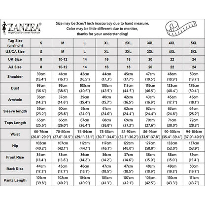 ZANZEA Plus Size 5XL Womens Casual Pant Suits Long Sleeve Shirt & Elastic Waist Pant 2 Pieces Sets Spring Solid Color Outfits