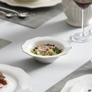 MALACASA LOTUS 16/32-PIECE Nordic European White Porcelain Tableware Set with Bowl,Dinner&Dessert&Soup Plate Set for 4/8