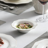 MALACASA LOTUS 16/32-Piece Nordic European White Porcelain Tableware Set with Bowl, Dinner, Dessert & Soup Plate Set for 4/8