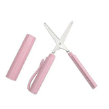 Tijeras portátiles con forma de bolígrafo, tijeras plegables creativas y seguras, herramienta multifunción para cortar papel, suministros para la escuela y la oficina.
