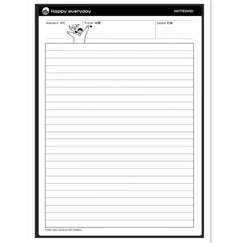 1PC B5 Sticky Note Paper Simple and Tear off Paper Learning Supplies Plan Note Book