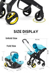 Cochecito de bebé compacto 4 en 1, asiento de coche, cochecito ligero 3 en 1, sistema de viaje todo en uno para recién nacidos, cochecito Doona