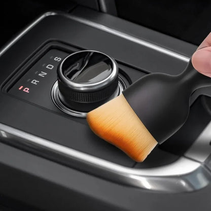 Interior do carro Soft Fur Escova de limpeza, condicionador, saída de ar, escovas limpas com conchas, fenda remoção de poeira, detalhando ferramentas escova