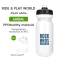 ROCKBROS Cycling Water Bottle 600ml Lightweight Bottle With Dust Cover Gym Water Kettle Drink Outdoor Sports Bike Accessories