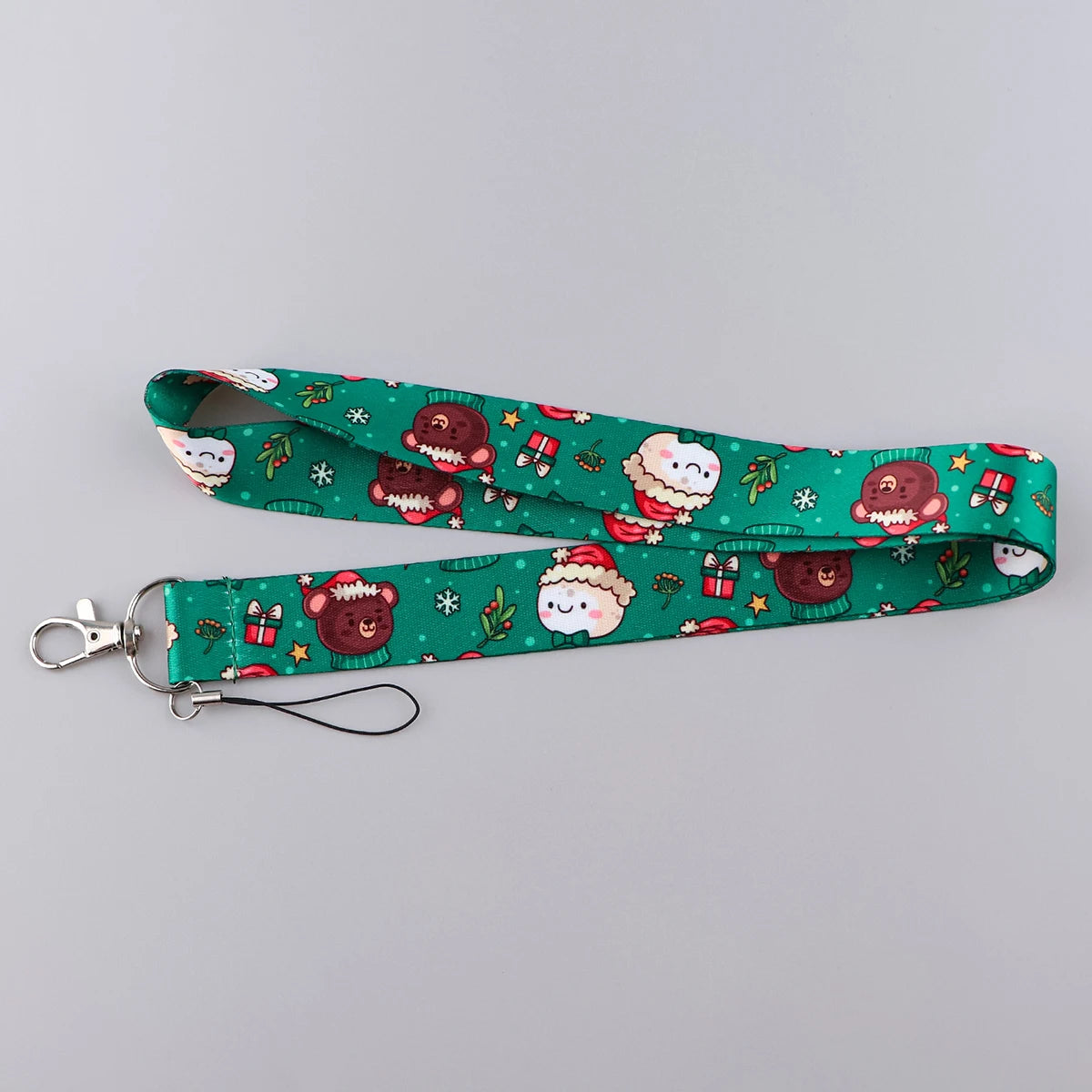 Christmas Lanyard Santa Claus Neck Strap for Key ID Card Cellphone Straps Badge Holder DIY Hanging Rope Neckband Accessories