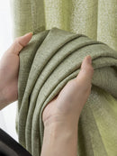 Spring and summer Japanese matcha, green cotton and linen curtains sheer curtains, opaque curtains, luxurious linen for bedrooms
