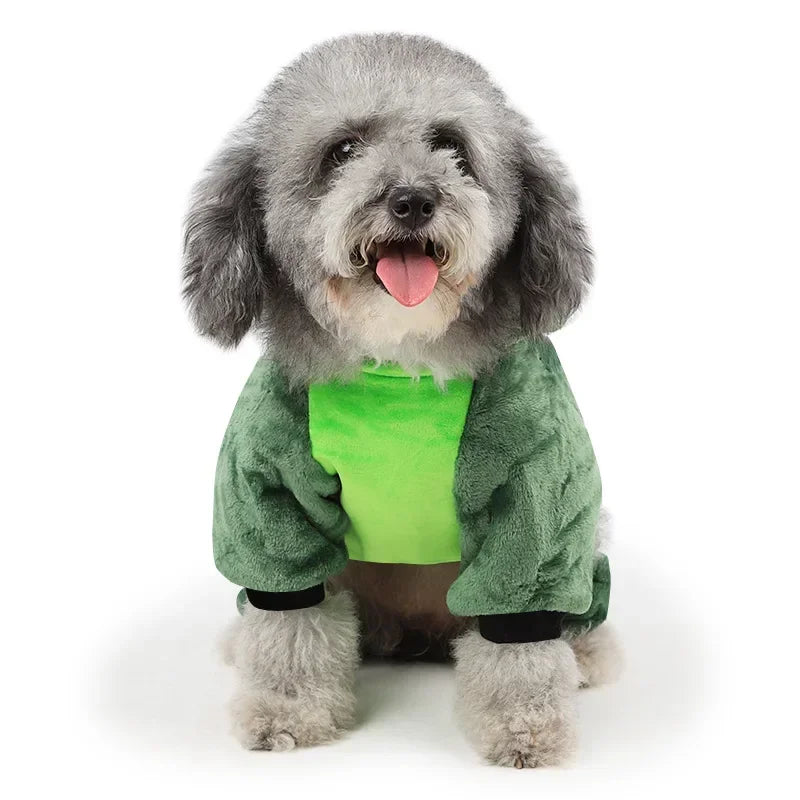Cute Animal Dog Cat Costume Small Dogs Cat Winter Warm Pet Jumpsuit Pajama for Yorkies Poodle Overalls Puppy Mascotas Clothes