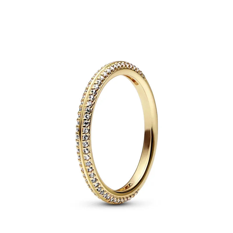 925 Sterling Silver Anéis Empilháveis para Mulheres, Coração Infinito, Esmalte Vermelho, Anel de Casamento, Jóias Presente, Original, Novo