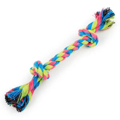 Brinquedo De Nó De Corda De Algodão Trançado Para Cães Mastigar Cachorro, Limpeza Dos Dentes, Osso, Produtos Pet, Durável, 24cm