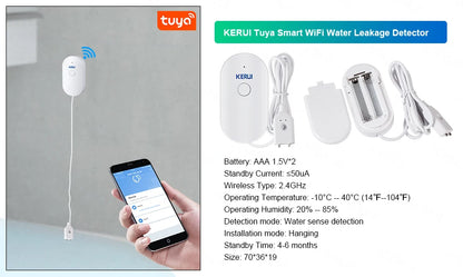 KERUI WIFI GSM Alarm System Kit W202 Home Security Protection Tuya Smart Support Alexa with Motion Detector Door Opening Sensor