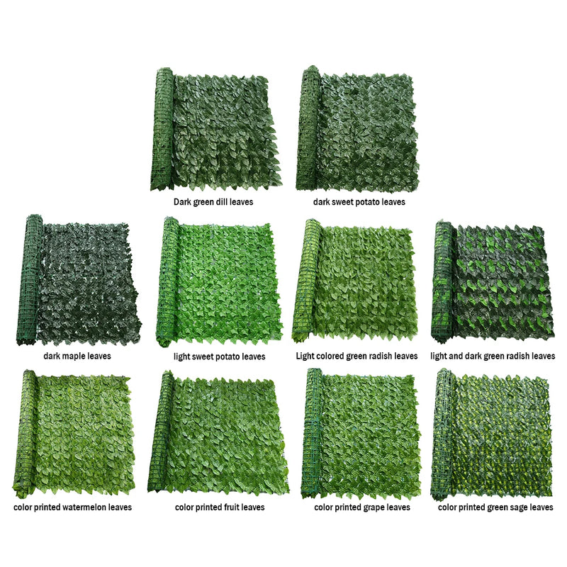 Outdoor Ivy Wall Fence Plastic Faux Hedges Fence Wall Screen Stitchable Greenery Eco-friendly Multifunctional Garden Home Decor