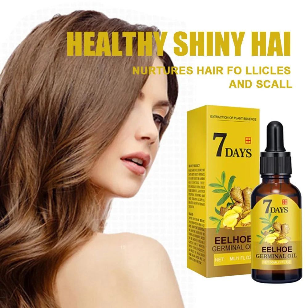 EELHOE Ginger Hair Growth Oil for Hair Growth, Anti-Hair Loss Treatment, Natural Essence, Moisturizing Growth, Nutrient Solution, Care Products