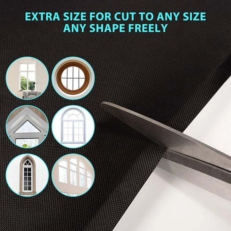 1/2/3M Portable Blackout Curtain Blind Window Thermal Insulated Kitchen Curtains Stick On DIY Non-perforated Temporary Curtain