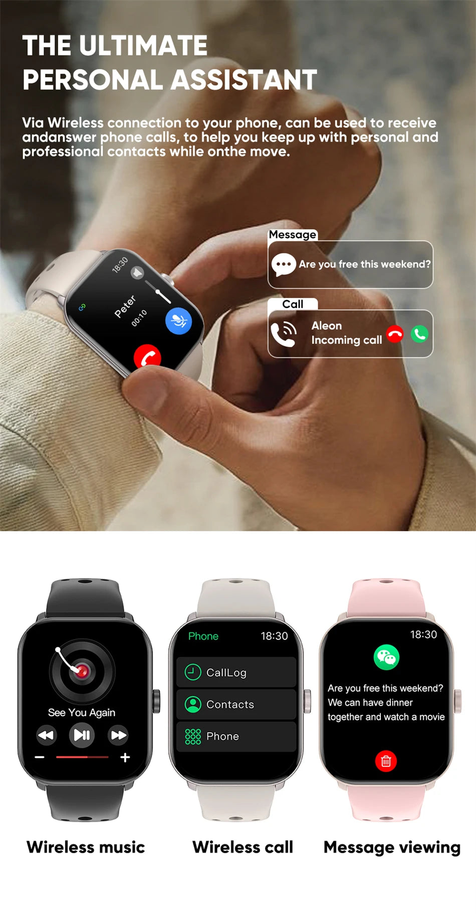 Watch 5 Smart Watch Global Version Men Women HD AMOLED Screen Heart Rate Bluetooth Call GPS Track Waterproof Sports Smartwatches