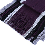 Classic Striped Outdoor Scarves Men Cashmere Soft Knitted Striped Scarf Long Tassel Neck Warmer Men'S Winter Scarf