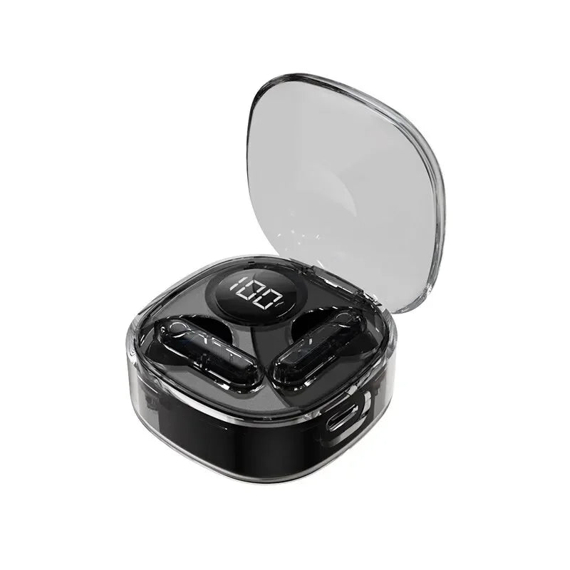Apro138 True Wireless Bluetooth V5.3+EDR Transparency Headphones with ENC and LED Power Digital Display Stereo Sound Earphones