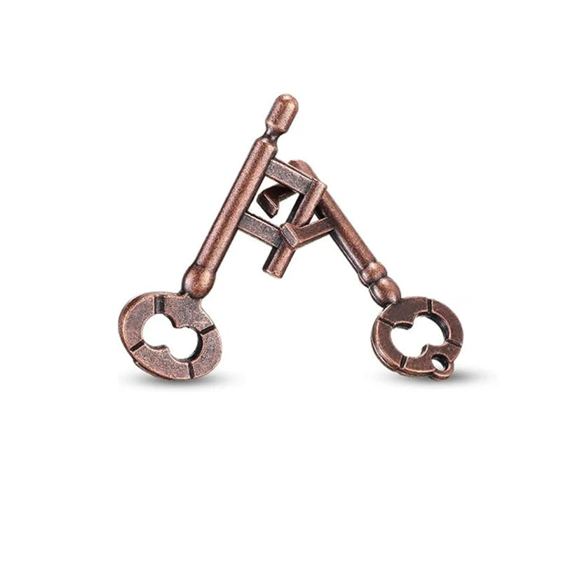 Quebra-cabeças de metal e madeira, brinquedos de encaixe e destreza, desafio de lógica e QI, diversão para viagens e presentes interessantes para crianças e adultos.