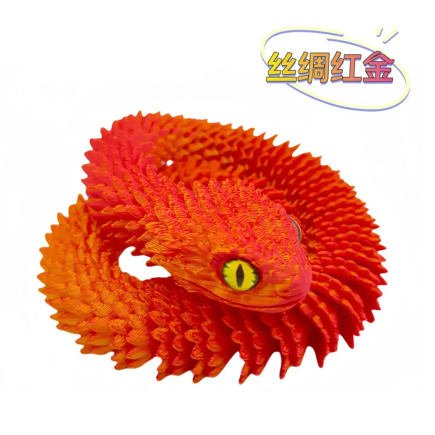 Figuras de serpiente con articulaciones giratorias impresas en 3D, adornos artesanales para el hogar, la oficina, el escritorio, el jardín, el paisaje, etc.