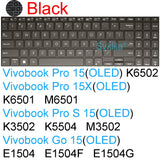 Keyboard Cover for ASUS Vivobook Pro 15 15X OLED GO S S15 N6506 S5507 S5506 M5506 X1505 M1505 K3504 Silicone Protector Skin Case