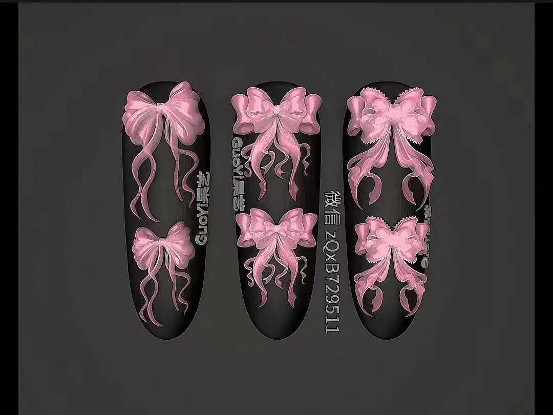 1pc Bowknot Candles Jellyfish Shell Rose Leaf  3D Acrylic Mold Nail Art Decoration Nails DIY Design Silicone  Nails Mold