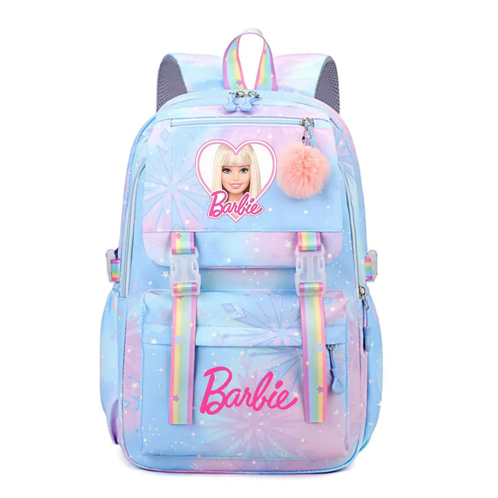 New Barbie Boy Girl Kids School Book Bags Women Bagpack Teenagers Schoolbags Canvas Travel Laptop Backpack