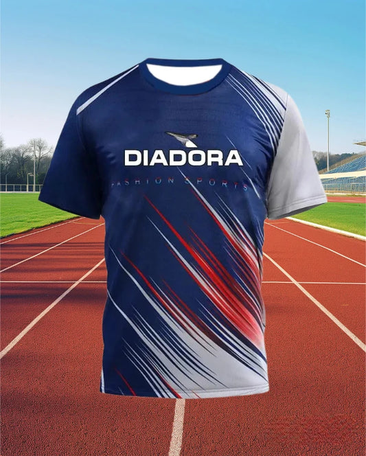 Hot Selling Fitness Short Sleeve DIADORA Badminton Sportswear T-shirt Comfortable Breathable Sweat-Absorbing Cycling Apparel