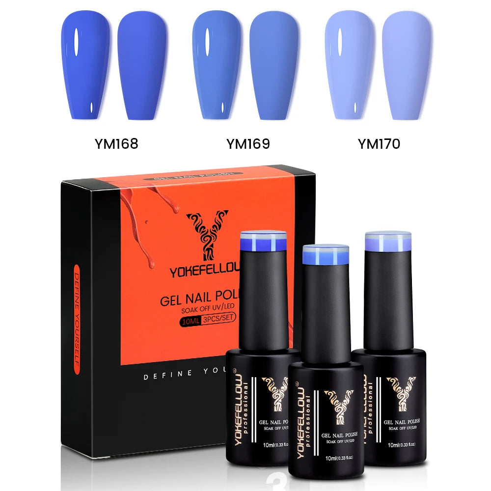 NEW YOKEFELLOW 10ml Crystal Jelly Nude Red Pink Gel Nail Polish Transparent Semi-permanent UV Gel Nail Art Soak Off Gel Varnish