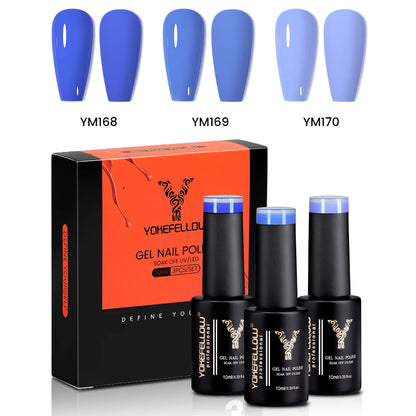 NEW YOKEFELLOW 10ml Crystal Jelly Nude Red Pink Gel Nail Polish Transparent Semi-permanent UV Gel Nail Art Soak Off Gel Varnish
