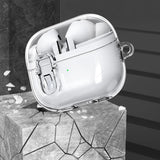 Funda de Auriculares inalámbricos con Bluetooth para Samsung Galaxy Buds3 Pro, funda transparente de TPU con bloqueo seguro para auriculares con llavero