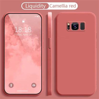 Liquid Silicone Phone Case for Samsung Galaxy S8 S9 S10 Plus Soft Camera Protective Shockproof Back Cover Samsung 8Plus