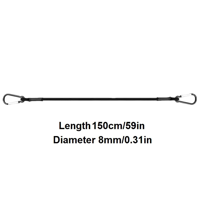 Cuerdas elásticas de 30/60/90/120/150 cm, 8 mm, con ganchos, ligeras, para atar bicicletas, equipaje de coche, correas para portaequipajes de techo.