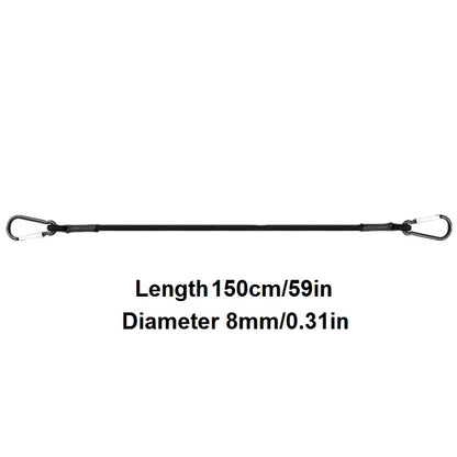 Cuerdas elásticas de 30/60/90/120/150 cm, 8 mm, con ganchos, ligeras, para atar bicicletas, equipaje de coche, correas para portaequipajes de techo.
