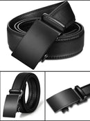 Men's Leather Belt Buckle Single Knot Casual Cross-border Style 4.0 Automatic Width 3.5cm