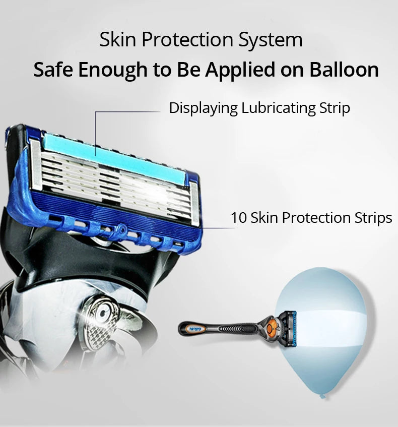 Gillette Fusion ProGlide Power Razor Shaver 5 Layer Blades Male Face Beard Hair Trimmer Men\'s Razor Machine Original