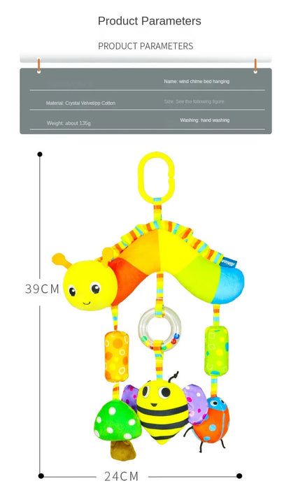 Baby Toys for 0 3 6 12 Months Rainbow Activity Plush Animal Stroller Hanging Toy for Baby Car Seat Crib Travel Sensory Baby Toys