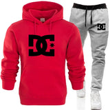 New men's autumn and winter hooded sweatshirts, sportswear, outdoor fashionable jogging couple pullovers and trousers two-piece