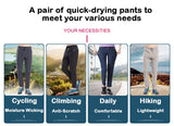 LNGXO Women Men Camping Pants Climbing Trekking Outdoor Sports Thin Pants Unisex Summer Quick Dry 4-Way Stretch Hiking Trousers