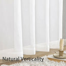 2PCS, Sheer White Curtains 2 Panels Set,  Rod Pocket Voile Fimly Sheer Drapes for Living Room/Bedroom