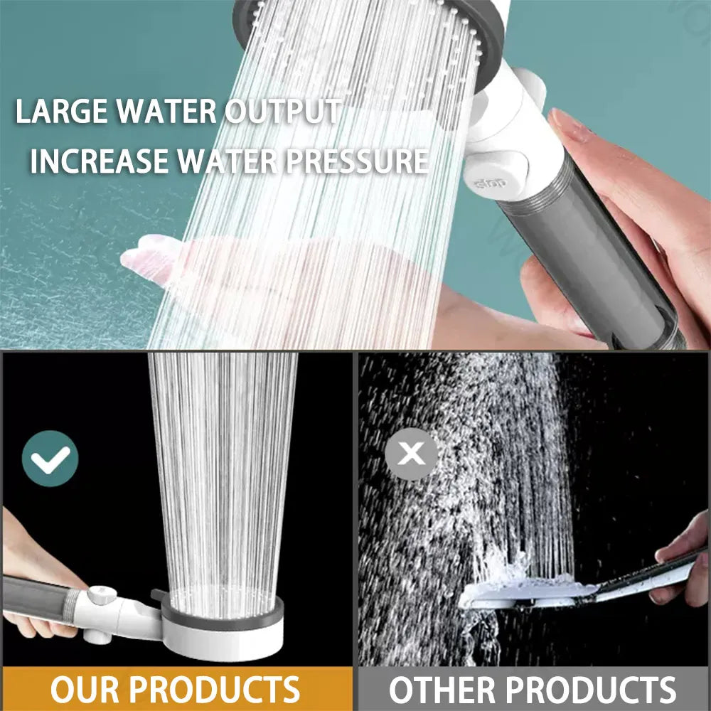 10 Mode Filter Shower Head Adjustable High Pressure Water Saving Shower One-click Water Stop Skin Care Shower Head Universal