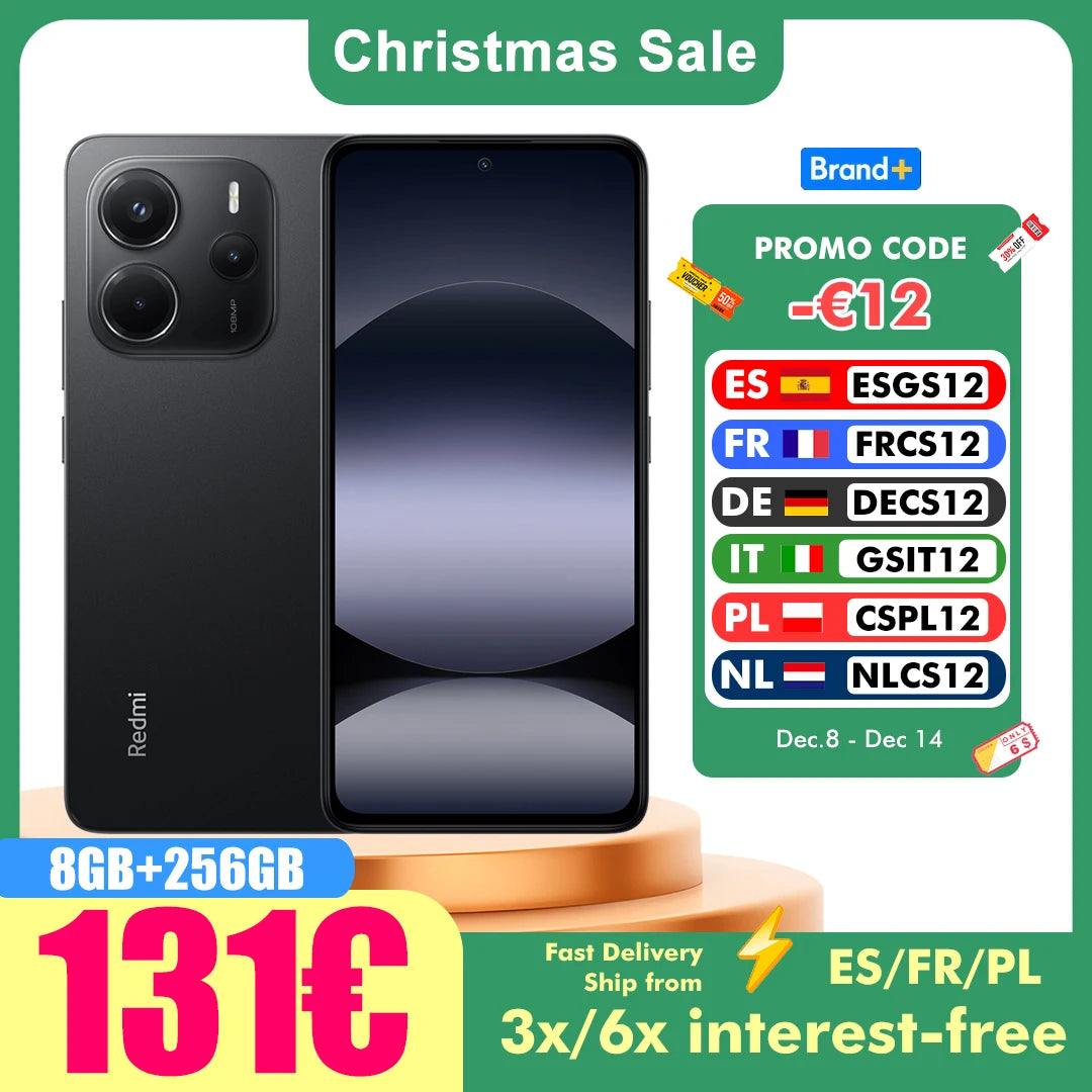 Xiaomi Redmi Note 14 6GB/128GB 8GB/128GB 8GB/256GB NFC/Non-NFC version Optional Global Version Cellphone