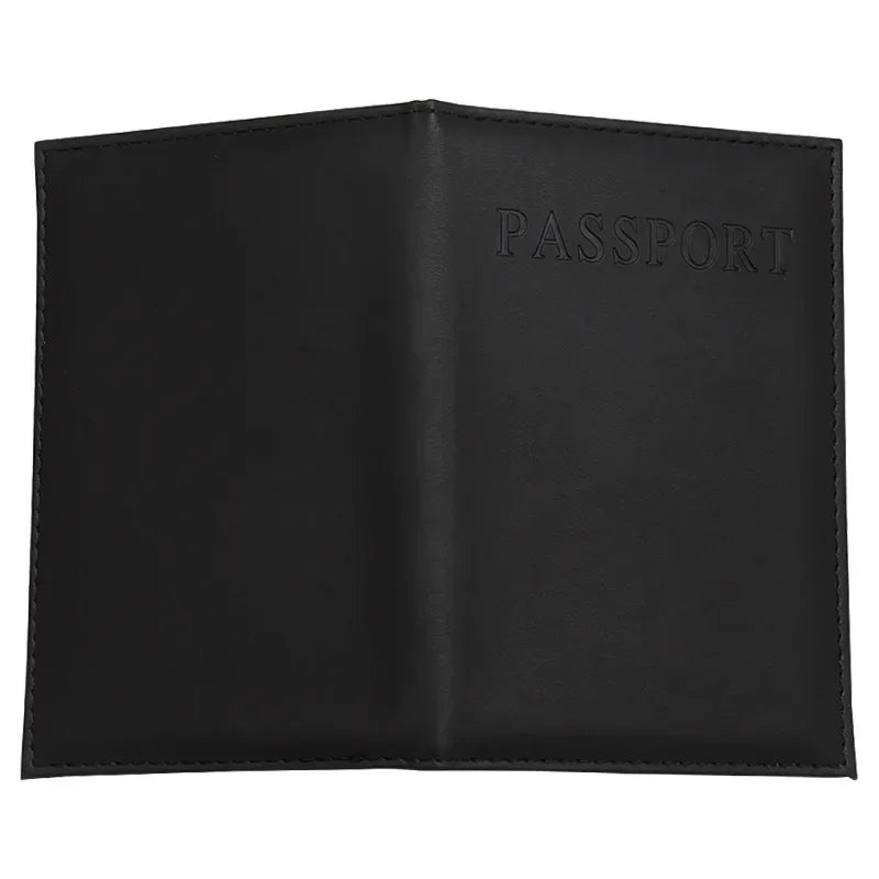 Fashion Women Men Passport Cover Pu Leather Solid color Travel ID Credit Card Passport Holder Packet Wallet Purse Bags Pouch