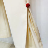 HIGH STREET 2024 Newest Designer Fashion Runway Suit Set Women's Stylish Color Buttons Trim Blazer Slit Pants Suit